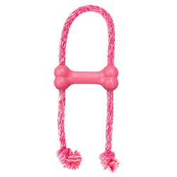 KONG Puppy Goodie Bone Pink ze sznurem Small