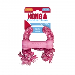 KONG Puppy Goodie Bone Pink ze sznurem Small